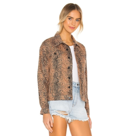 Free People snake print trucker jacket - Picture 9 of 9